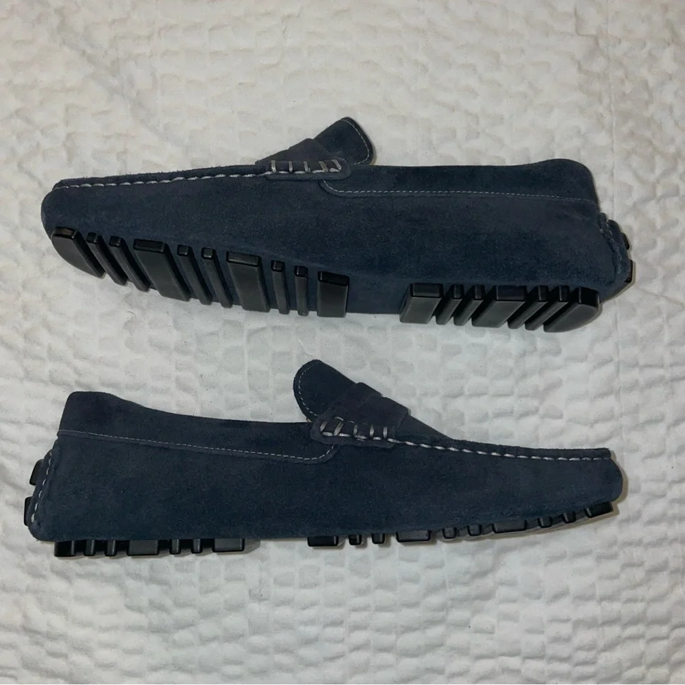 Nordstrom Men's Suede Penny Loafers Dark Navy Sz‎ 7